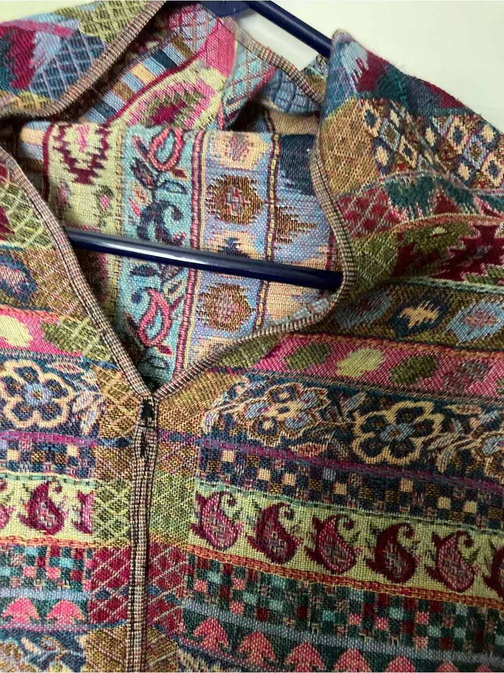Paisley & Floral Hooded Shawl Wrap - Multicolor Pashmina